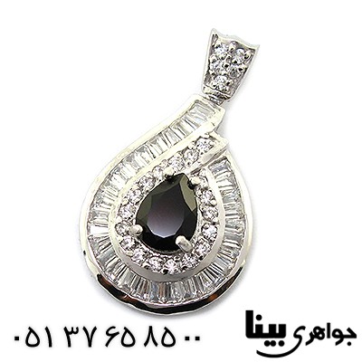 گردنبند یاقوت کبود زنانه اشکی رادیوم لوکس _کد:8428