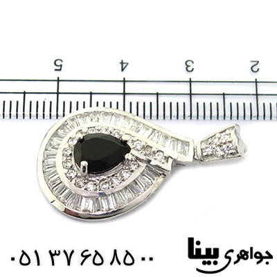گردنبند یاقوت کبود زنانه اشکی رادیوم لوکس _کد:8428