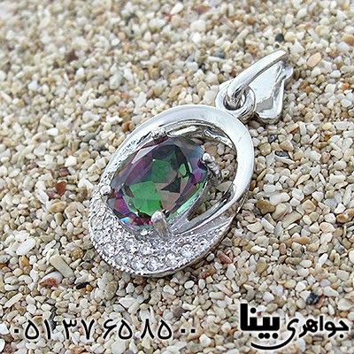 گردنبند توپاز هفت رنگ زنانه رادیوم لوکس _کد:8430