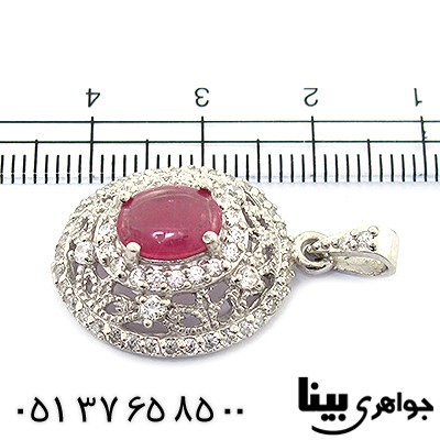 گردنبند یاقوت سرخ زلال زنانه رادیوم لوکس _کد:8432