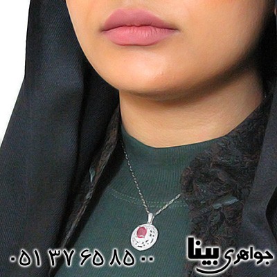 گردنبند یاقوت سرخ زلال زنانه رادیوم لوکس _کد:8432