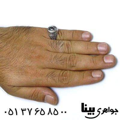 انگشتر در نجف مردانه اسلیمی مدل گلستان _کد:8433