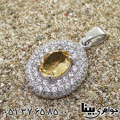 گردنبند سیترین زنانه درشت رادیوم لوکس _کد:10205