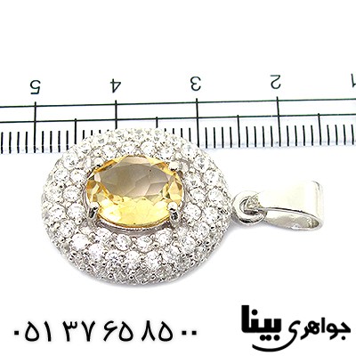 گردنبند سیترین زنانه درشت رادیوم لوکس _کد:10205