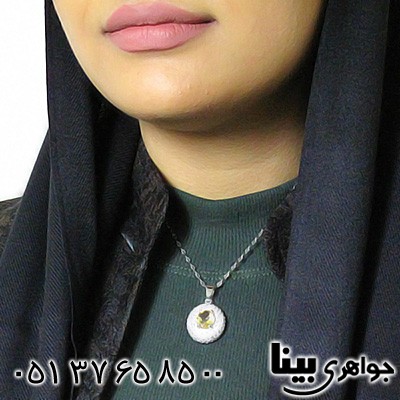 گردنبند سیترین زنانه درشت رادیوم لوکس _کد:10205