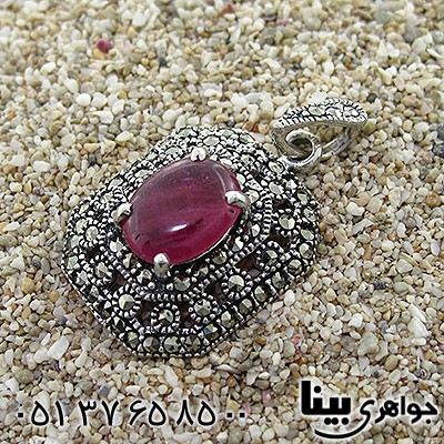 گردنبند یاقوت سرخ زنانه مارکازیت هانگ _کد:8443