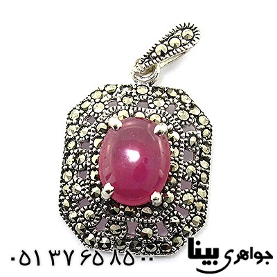 گردنبند یاقوت سرخ زنانه مارکازیت هانگ _کد:8443