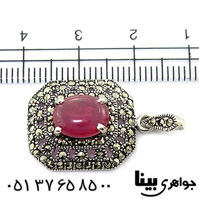 گردنبند یاقوت سرخ زنانه مارکازیت هانگ _کد:8443