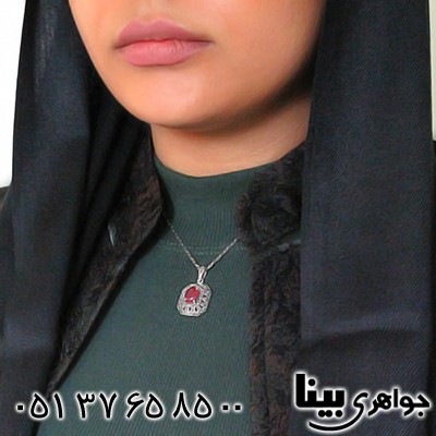 گردنبند یاقوت سرخ زنانه مارکازیت هانگ _کد:8443