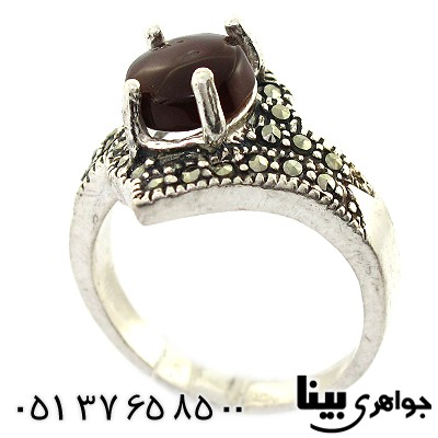 انگشتر عقیق یمنی زنانه مارکازیتی _کد:8448