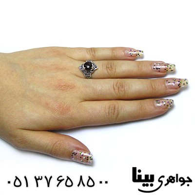 انگشتر عقیق یمنی زنانه مارکازیتی _کد:8448