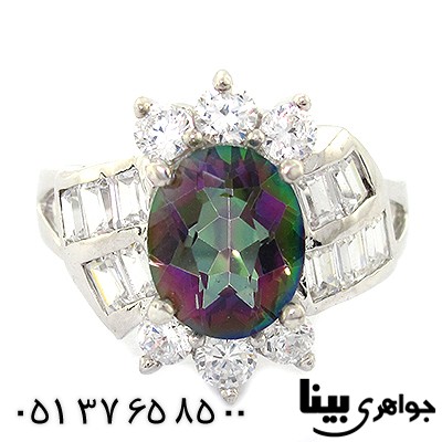 انگشتر توپاز زنانه رادیوم لوکس _کد:8449