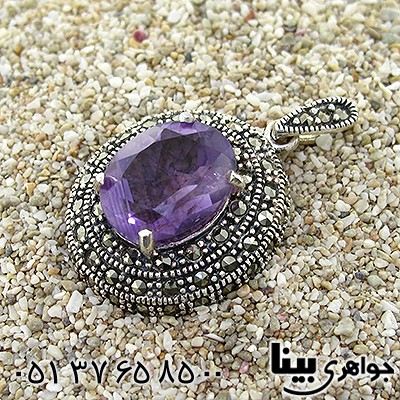 گردنبند آمتیست زنانه مارکازیت هانگ _کد:8452