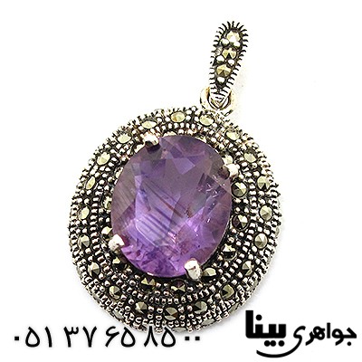 گردنبند آمتیست زنانه مارکازیت هانگ _کد:8452