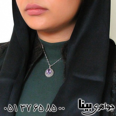 گردنبند آمتیست زنانه مارکازیت هانگ _کد:8452