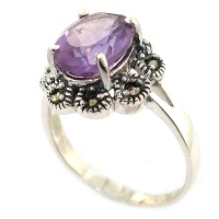انگشتر آمتیست زنانه مارکازیت هانگ 