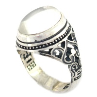 انگشتر در نجف مردانه اسلیمی دور ساده 