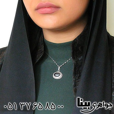 گردنبند حدید صینی زنانه با حکاکی دعای هفت جلاله _کد:8460