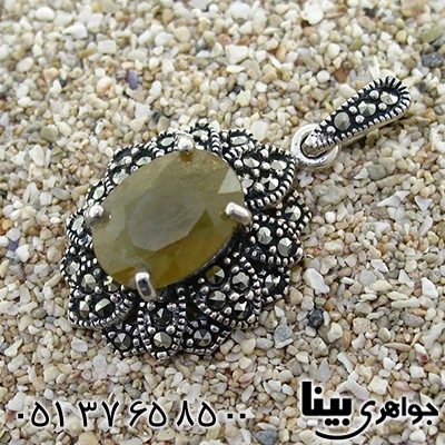گردنبند یاقوت زرد زنانه مارکازیت هانگ _کد:8463