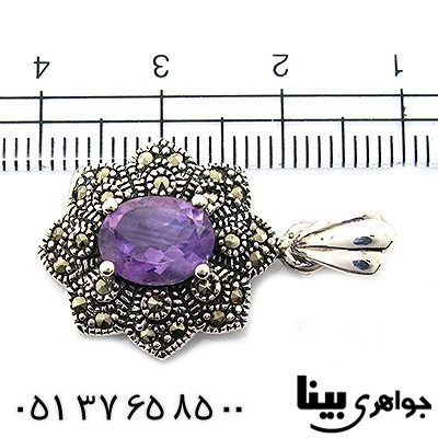 گردنبند آمتیست زنانه مارکازیت هانگ _کد:8473