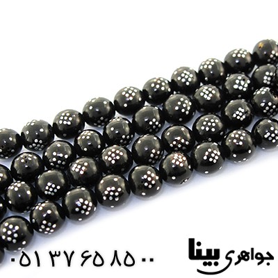 تسبیح یسر 101 دانه ای نقره کوب دانه گرد _کد:8485