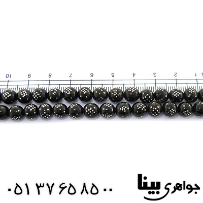تسبیح یسر 101 دانه ای نقره کوب دانه گرد _کد:8485