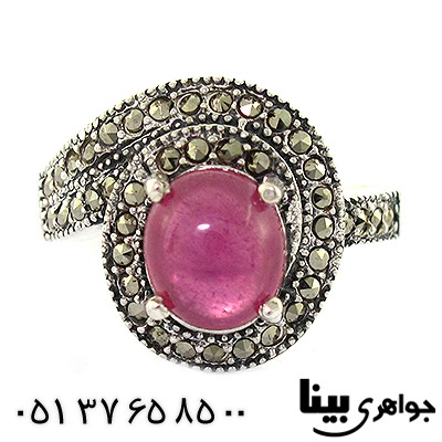انگشتر یاقوت سرخ عالی زنانه مارکازیت هانگ _کد:8487