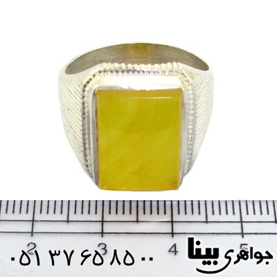 انگشتر عقیق شرف الشمس مردانه درشت _کد:8495