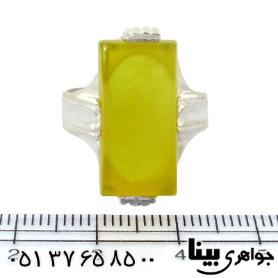 انگشتر عقیق شرف الشمس مردانه درشت مستطیلی _کد:8523