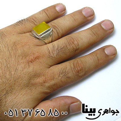 انگشتر عقیق شرف الشمس مردانه درشت سوهانی _کد:8525