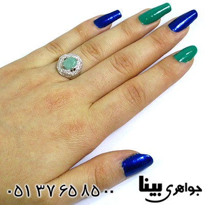 انگشتر زمرد تایلند زنانه رادیوم لوکس _کد:8532