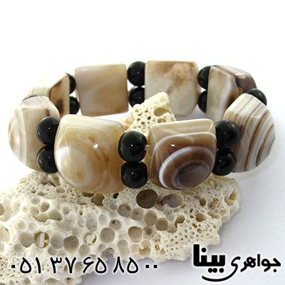 دستبند عقیق باباقوری درشت خوش نقش _کد:8534