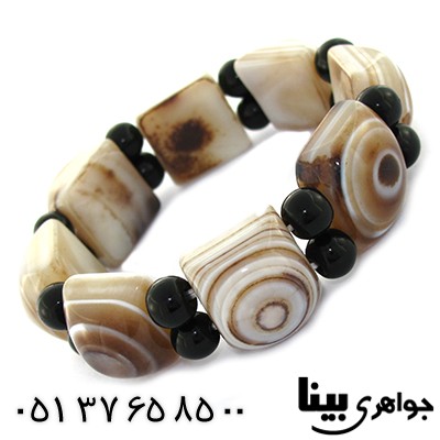 دستبند عقیق باباقوری درشت خوش نقش _کد:8534