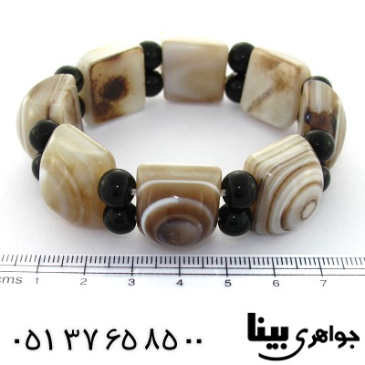 دستبند عقیق باباقوری درشت خوش نقش _کد:8534
