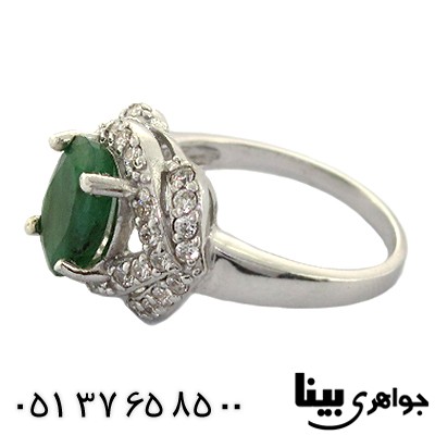 انگشتر زمرد زامبیا زنانه رادیوم لوکس _کد:8536