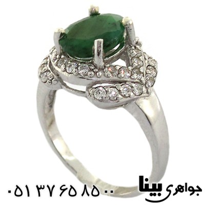 انگشتر زمرد زامبیا زنانه رادیوم لوکس _کد:8536