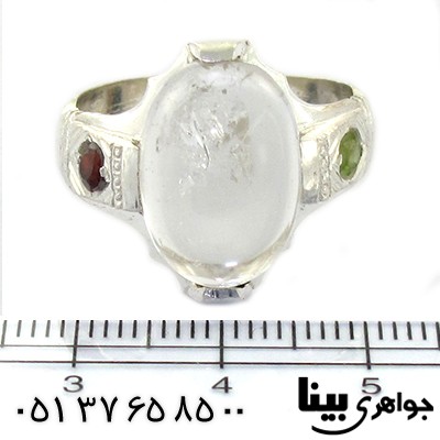 انگشتر در نجف درشت و زبرجد و گارنت مردانه _کد:8545