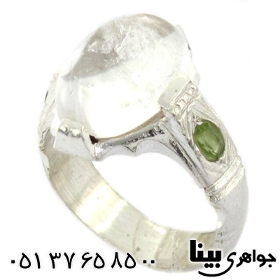 انگشتر در نجف درشت و زبرجد و گارنت مردانه _کد:8545