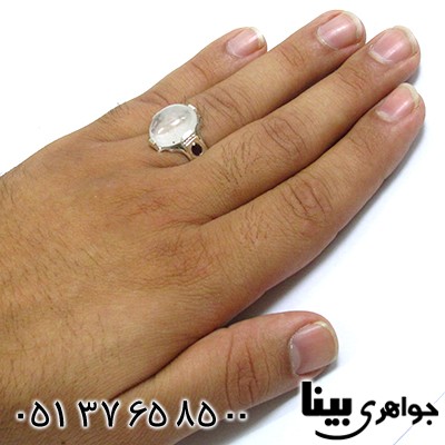 انگشتر در نجف درشت و زبرجد و گارنت مردانه _کد:8545