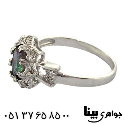 انگشتر توپاز هفت رنگ زنانه رادیوم لوکس _کد:8546