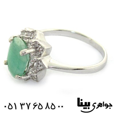 انگشتر زمرد تایلند زنانه رادیوم لوکس _کد:8551