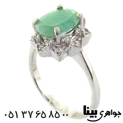 انگشتر زمرد تایلند زنانه رادیوم لوکس _کد:8551