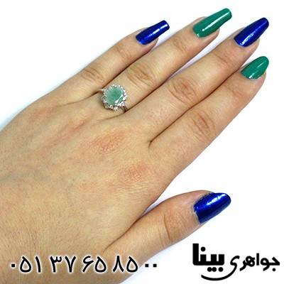 انگشتر زمرد تایلند زنانه رادیوم لوکس _کد:8551
