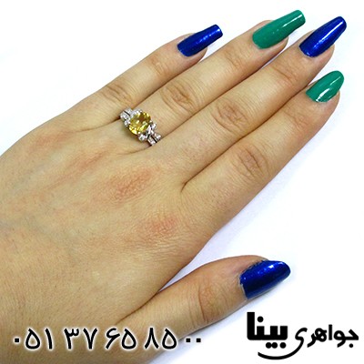انگشتر سیترین زنانه رادیوم لوکس _کد:8555