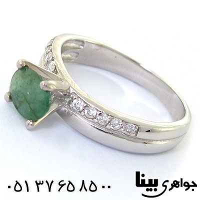 انگشتر زمرد زامبیا زنانه رادیوم لوکس _کد:8557