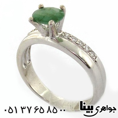 انگشتر زمرد زامبیا زنانه رادیوم لوکس _کد:8557