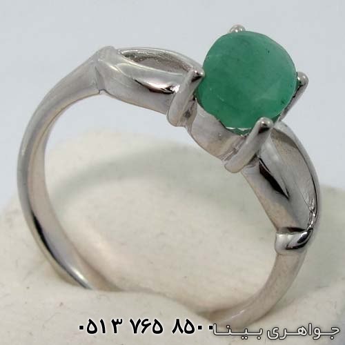 انگشتر زمرد با رکاب ساده