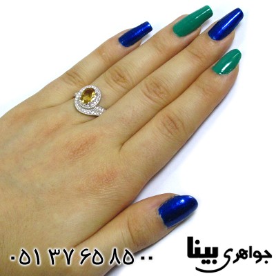 انگشتر سیترین زنانه رادیوم لوکس _کد:8566
