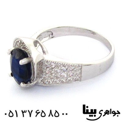 انگشتر یاقوت کبود زنانه رادیوم لوکس _کد:8569