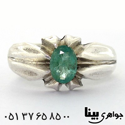 انگشتر زمرد کلمبیا زلال مردانه شکیل _کد:1266